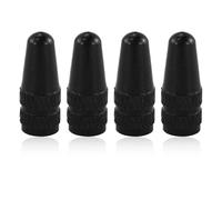 4 Pezzi Tappi per valvole in alluminio, tappi per valvole neri, tappi valvola della bicicletta, nere, per mountain bike, bici da strada, bici pieghevoli