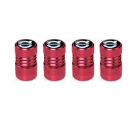 4 Pezzi Tappi per Valvole Pneumatici per Citroen e-Mehari 2016-2023, Tappi Aria per Pneumatici Auto Coperture per Valvole Pneumatici Accessori Tappi Valvole,Red