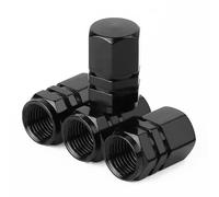 4 Pezzi Tappi Stelo Valvola Pneumatico in Alluminio per Dodge Charger Challenger Hellcat SRT Kaliber RAM1500, Cappucci delle Valvole con Anello di Tenuta, Parapolvere Auto Accessori,Black