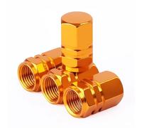 4 Pezzi Tappi Stelo Valvola Pneumatico in Alluminio per Dodge RAM 1500 2500 3500, Cappucci delle Valvole con Anello di Tenuta, Parapolvere Auto Accessori,Orange