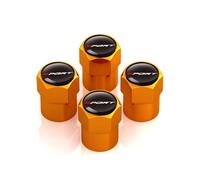 4 Pezzi Tappi Valvole Pneumatici Auto per Great Wall King Kong Cannon C70 C20r C30, Tappi Gomme Auto Cappucci delle valvole Metal Tappi Antipolvere,Orange