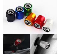 4 Pezzi Tappi Valvole Pneumatici Auto per Mazda 3 Axela 2020 BP Zubehör CX-30 2020 2021, Tappi Gomme Auto Cappucci delle valvole Metal Tappi Antipolvere,Red