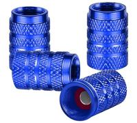 4 Pezzi Tappi Valvole Pneumatici Auto per Mini Cooper 2-Doors Cooper SE Electric, Set Tappi Valvole Ruote in Alluminio Anodizzato, Resistenti alla Corrosione,C/Blue
