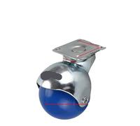 (4 pezzi) Tavolino da caffè con rotelle girevoli in nylon con sfera piatta for divano da 2 pollici TPR silenzioso(Blue)