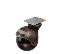 (4 pezzi) Tavolino da caffè con rotelle girevoli in nylon con sfera piatta for divano da 2 pollici TPR silenzioso(Broze)