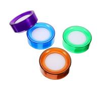 4 Pezzi Tazza di Spugna Bagnata Rotonda in Plastica | Strumento Riutilizzabile per Bagnare le Dita, Controllo della Carta, per Banche e Casse