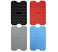 4 Pezzi Teglie Accessori per Friggitrice ad Aria in Silicone Compatibili con Ninja Foodi Dual Zone Friggitrice ad Aria AF300EU AF400EU DZ201, Riutilizzabile Contenitori per Air Fryer, 13 cm x 20 cm