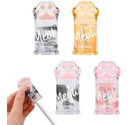 4 Pezzi Temperino con Contenitore, zampe di gatto,Temperino con Serbatoio, Temperino Fori Temperino Bambini Temperamatite Trucco per Diversi Tipi di Matite Studenti Scuola Ufficio(Stile C)