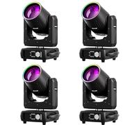 4 pezzi Teste Mobili LED 295W Beam Mini illuminazione di scena 14 Colori 14 Gobos Prisma nebulizzazione Focus Luci Palcoscenico per DJ Discoteca Natale Club Spettacolo Bar Festa