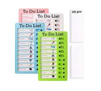 4 pezzi To Do List Checklist Board,lista di pianificazione delle attività rimovibili,Di Lavoro Portatili Tabelloni Riutilizzabile Lista Di Con 8 Carta Bianca Sostituibile