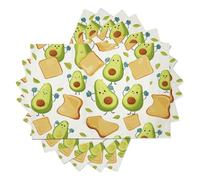 4 Pezzi Tovagliette Americana Salvia Verde Toast All'Avocado 45X30Cm Tovaglietta Americane In Lino Motivo Piante Interessanti Lavabili Sottopiatto Per Sala Da Pranzo Tavolo Da Cucina