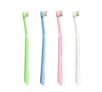 4 pezzi Tuft spazzolino ortodontico, pennello interdentale compatto per apparecchi dentali, impianti dentali e pulizia dei dettagli dei denti, stile A