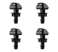 4 Pezzi Ugelli Lavavetri Anteriori Kit Universale Auto Finestra Anteriore Rondella Ugelli Pompa universale per Lavavetri Anteriore Ugelli Lavaggio Tergicristalli con Ugello Doppio Foro