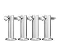 4 pezzi Unica foro Perni cerniera M10x(16mm-150mm) Copiglie Set, Perni Con Foro Singolo In Acciaio Inossidabile 304, per Arredamento Installazione, Industriale, Mobili Tosaerba Fai-da-Te(M10x130mm)