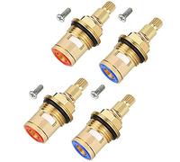 4 pezzi Valvola di Ricambio per Rubinetto, Vitoni in Ceramica per Rubinetti Acqua Fredda e Calda, per Rubinetti Acqua Calda e Fredda Valvola Ceramica Ricambio per Bagno Cucina