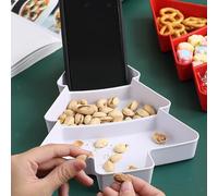 4 pezzi vassoi da portata divisi scatola di decorazioni natalizie per snack