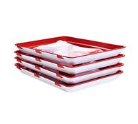 4 Pezzi Vassoio Per La Conservazione Degli Alimenti Creativo Vassoio Per La Conservazione In Plastica Sigillatura Sottovuoto Con Fibbia A Pellicola Elastica Magica Contenitore Per Attrezzi Da Cucina