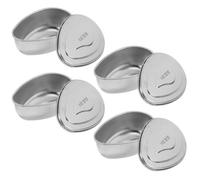 4 Pezzi Vassoio Vaporiera in Acciaio Inox, Piccolo, per Uova e Cibo | Uso Domestico e Ufficio, Design Multifunzione Salvaspazio, Argento, Accessorio Pratico per Cottura Rapida