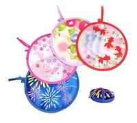 4 Pezzi Ventagli Pieghevoli Rotondi Ventaglio Pieghevole in Stile Rotondo e Portatile per Festival Matrimonio Compleanno(A)