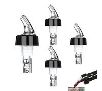 4 Pezzi Versatori per Bottiglie 50mL Misuratore Automatico Di Liquidi Bottiglia Versatore Universale Beccucci Dosatori per Vino, liquori, Cocktail, Olio