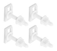 4 Pezzi Viti per Copri Asse Wc, Bulloni Fissaggio, Set Bianco Antiruggine | Coprisedile e Cerniere, Ferramenta in Metallo e Plastica ABS, Kit Dado, Viti Espandibili e Utensile
