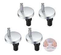 4 Pezzi Viti per Sedile WC - Fissaggio Rapido, Universale Fissaggio per Sedile WC, Acciaio Inossidabile Grigio per Fori Ciechi para Agujeros Ciegos