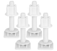 4 Pezzi Viti per Sedile Wc Quadrate in Plastica ABS con Dadi e Rondelle | Fissaggio Resistente alla Corrosione, Installazione Semplice, Compatibilità per Ceramiche e Sedile Bagno