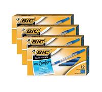4 pezzi xtra-comfort Bic Round Stic grip penna a sfera. Blu.