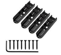 4 pezzi Yootones Ponte per basso singolo, cordiera per basso a corda singola, compatibile con accessori per basso elettrico a 4 corde (nero)