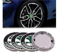 4 Pezzo Coprimozzi Auto, Coprimozzi Ruota, Auto Coprimozzo Tappi, Coprimozzi Auto Copricerchio Logo Accessor, Decorazione per Lo Styling, per Cerchioni e Pneumatici, Verde (56 mm)