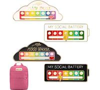 4 Pezzo My Social Battery Pins,My Social Battery Badge,Spille della batteria dell'umore sociale,Pine della batteria sociale,Pini della batteria sociale,Pini dell'umore sociale della batteria Pin
