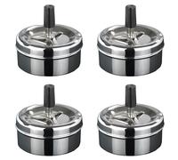 4 Pezzo Portacenere Girevole 9 X 5 CM Porta Cenere Acciaio Inox Vento