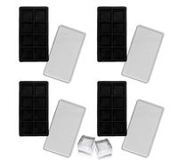 4 Pezzo Silicone Formine per Ghiaccioli Gigante Cubetto di XXL Vassoio Stampo IN