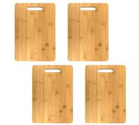 4 Pezzo Tagliere Bambù Tagliere da Cucina di Legno Servire Tagliere 36x25cm
