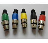 4 Pezzo XLR Frizione Femmina Rosso