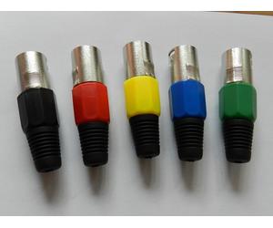 4 Pezzo XLR Frizione Maschio Giallo