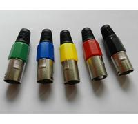 4 Pezzo XLR Spina Frizione Maschio Nero