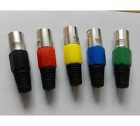 4 Pezzo XLR Spina Frizione Maschio Nero