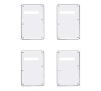 4 piastre posteriori per chitarra Yootones Stratocaster, compatibili con Fender Stratocaster standard USA/messicana, stile moderno (3 strati bianco)