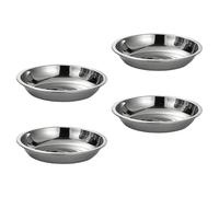 4 piatti da portata per alimenti in acciaio inossidabile tazze per immersione piatti rotondi piatti piatti piatti in acciaio inossidabile vassoio frutta dessert vassoio