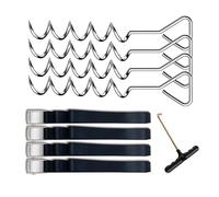 4 picchetti per tenda a forma di cavatappi per trampolino, a spirale, ancoraggi a terra, accessori per tende, facili da usare