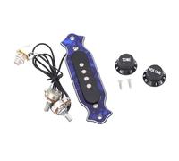 4 - Pickup per chitarra a corda, pickup per buco di risonanza con bobina in rame per chitarre folk ed elettriche, design wireless per esibizioni sul palco e prove con inst (GMB334 Colore Blu)
