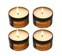 4-Piece Long Burning Windproof,Outdoor Long Lasting Candles In Tin Box - For Indoor Home Party Yard Garden Hiking Backpacking Adventure