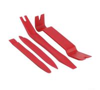 4-Piece Plastic Pry Bar Set for Car Audio Dash(red) | 4-piece set, various sizes 46-147mm, easy dash removal, safe plastic material, fit