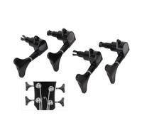 4 Pieces 4R Bass Guitar Tuning Peg 17:1 Gear Ratio Metal Sealed Bass Guitar Machine Heads Tuners for Bass