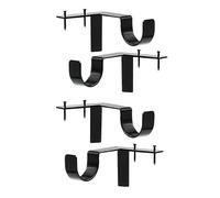4 Pieces Bracket Hanging Curtain Rod Bracket Single Hook Right Side Window Frame Decoration for Liv