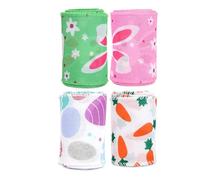 4-Pieces Easter Spring Wreath Decor | Wired Edge Fabric Ribbon For Wreath Garland Home | Gift Box Wrapping Ribbon Office School Apartment Patio Front Door Party Balcony Spring