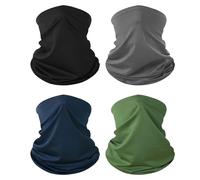 4 Pièces Multifonction Bandana, Tour de Cou Coupe-Vent et Respirant Snood à Séchage Rapide , Cache Cou Tubulaire, Respirant cou Accolade, Coupe Vent Cache Foulard,pour Course à Pied Randonnée Cyclisme