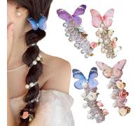 4 Pieces No Damage Soft Elastic Spiral Hair Ties for Thin Hair, Spiral Hair Ties for Women & Girls, Soft Elastic Spiral Hairs Ties (#1)