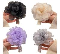 4 Pieces No Damage Soft Elastic Spiral Hair Ties for Thin Hair, Spiral Hair Ties for Women & Girls, Soft Elastic Spiral Hairs Ties (#9)